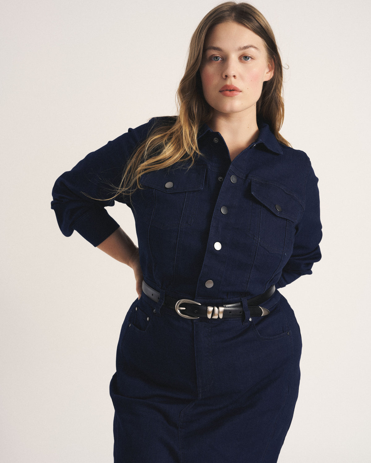 Dakota Denim Dress - Dark Indigo | Plus Size & Straight Size Women's Fashion | Universal Standard