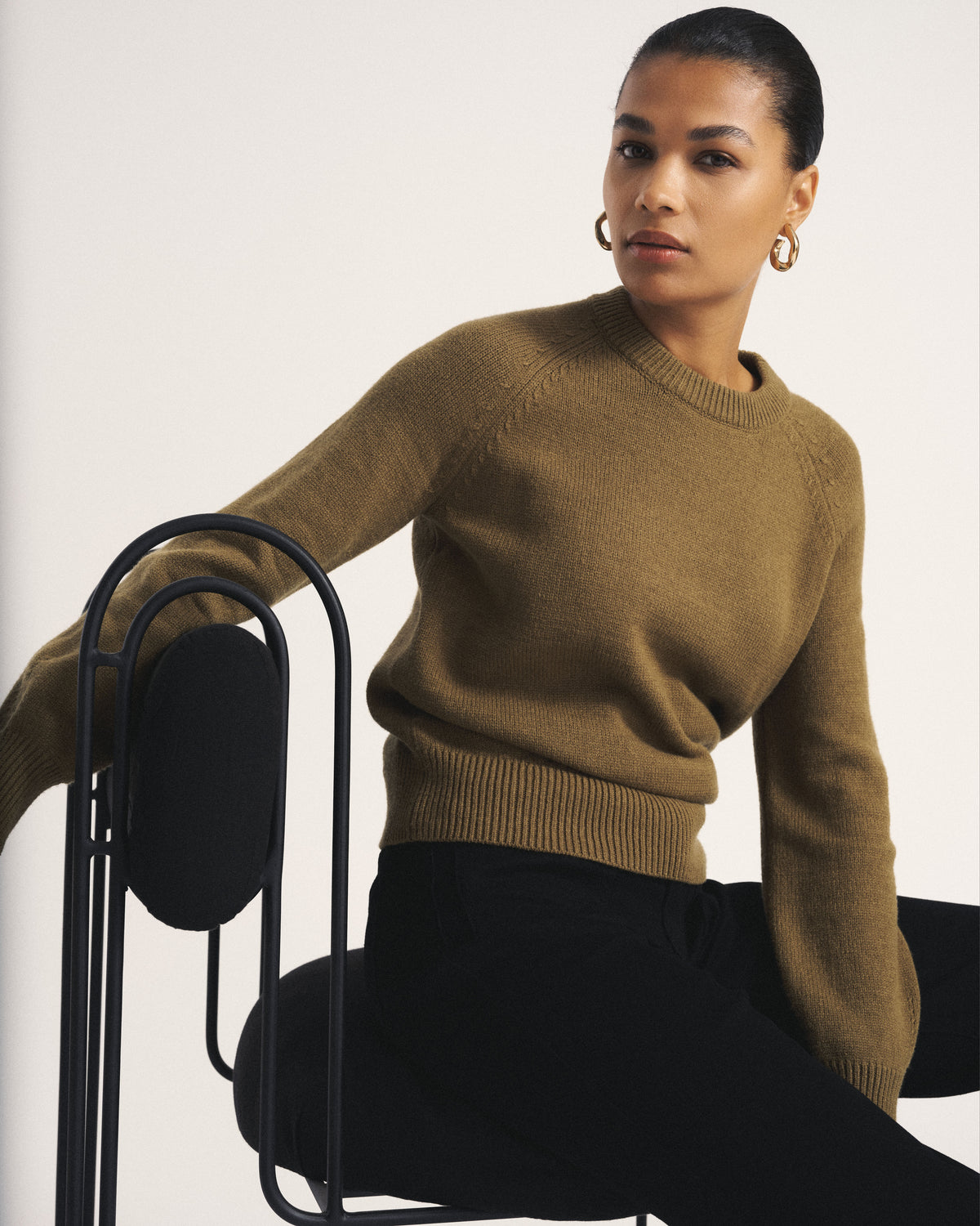 Soft Spun Long Sleeve Sweater - Capulet Olive | Plus Size & Straight Size Women's Fashion | Universal Standard