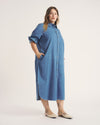 Odeon Stretch Cotton Chambray Shirtdress - Cove Blue | Plus Size & Straight Size Women's Fashion | Universal Standard