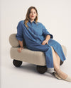 Odeon Stretch Cotton Chambray Shirtdress - Cove Blue | Plus Size & Straight Size Women's Fashion | Universal Standard