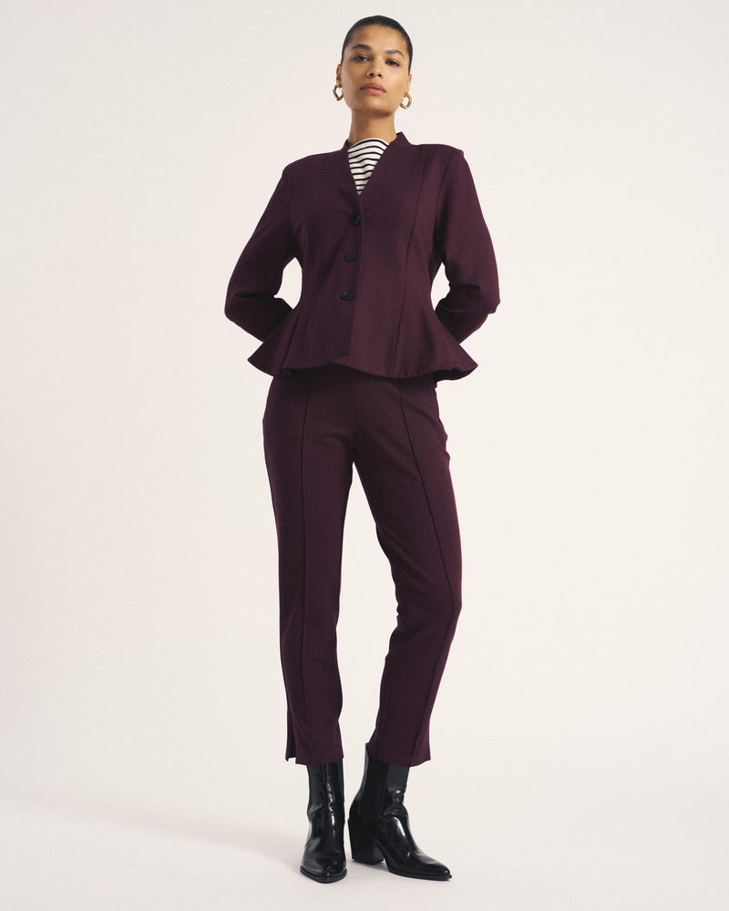 Kenton Peplum Ponte Blazer - Gamay | Plus Size & Straight Size Women's Fashion | Universal Standard
