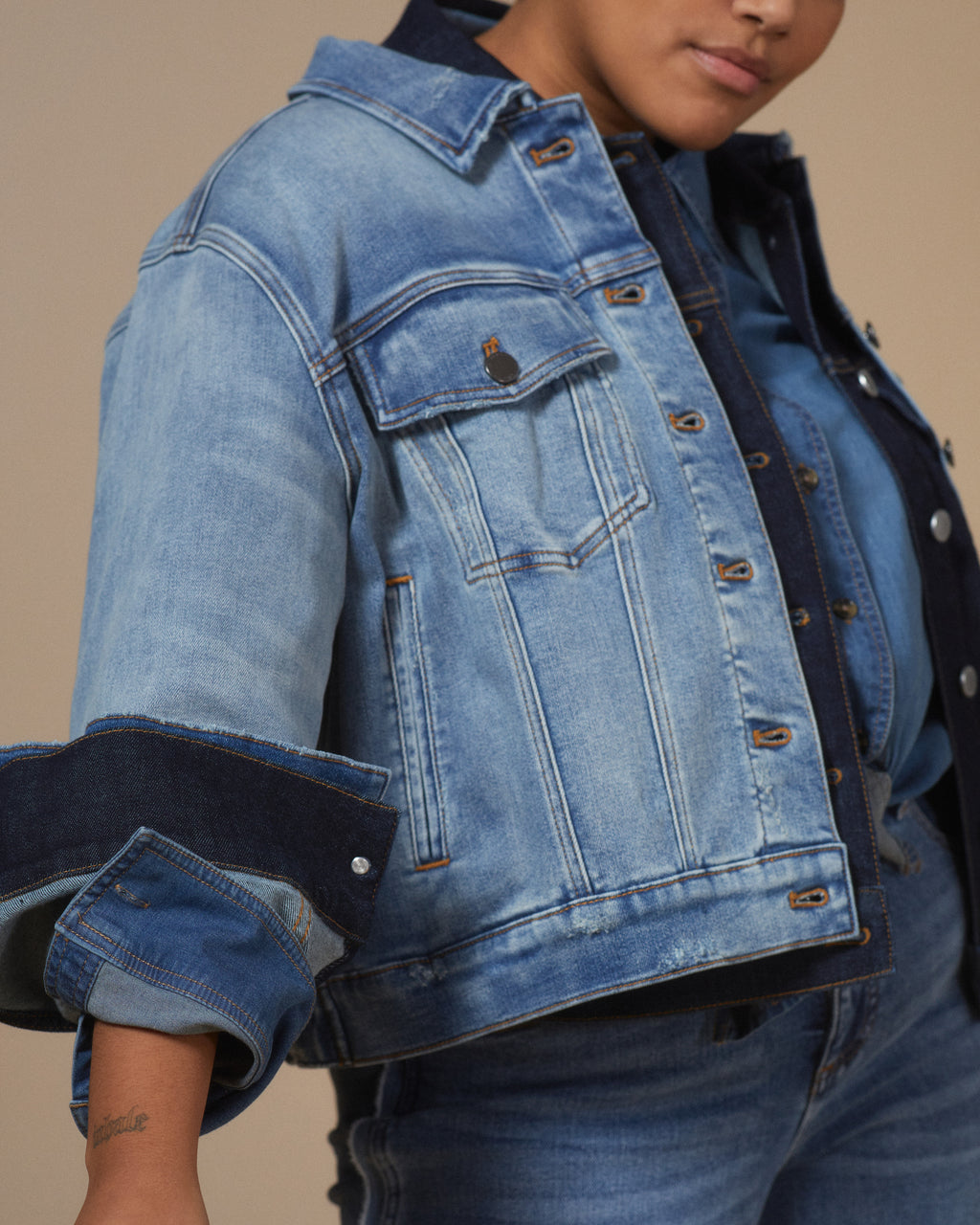 blue jean dress jacket Universal Standard Plus Size Kelsey Denim inspired look Size:Medium 10 elegant moments 5-Drawer Black Modern Dresser,