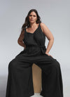 Promenade Linen Blend Jumpsuit - Black | Plus Size & Straight Size Women's Fashion | Universal Standard