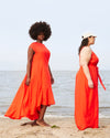 Sunset Linen Flounce Dress - Shoreline Sunset | Plus Size & Straight Size Women's Fashion | Universal Standard