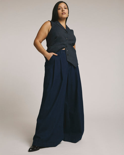 Denim Wide Leg Pant - Dark Indigo | Plus Size & Straight Size Women's Fashion | Universal Standard