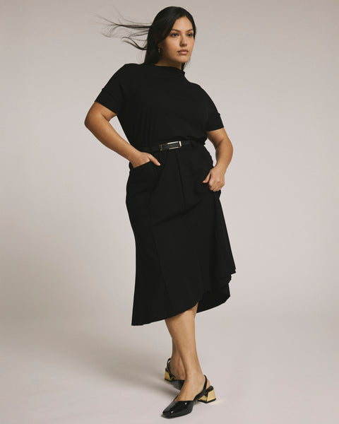 スカート Skirt black Nightingale Buckled Midi Skirt - Black | Disturbia - Shop