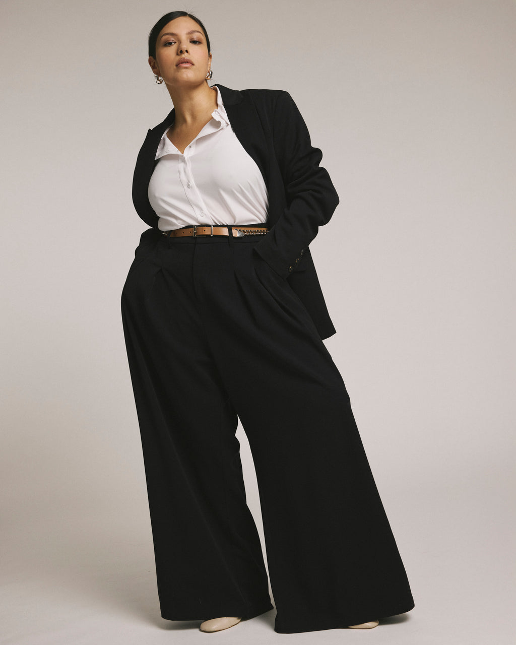 All Day Palais Wide Leg Pants - / Black- SizeXS