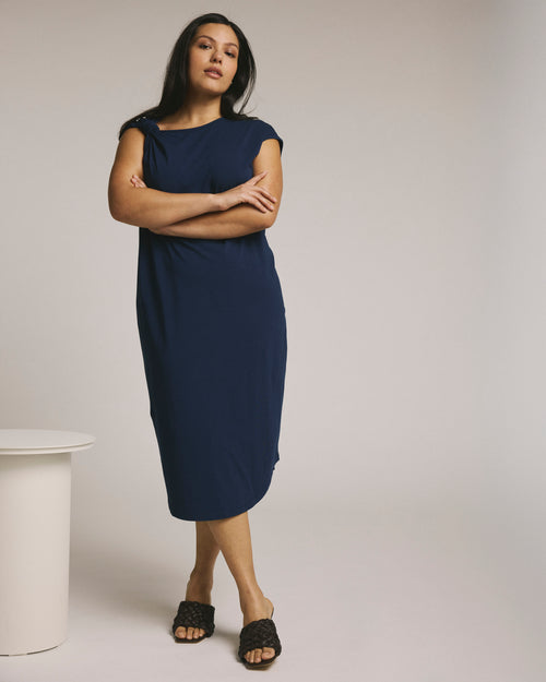 Shoulder Knot Dress - Cenote | Plus Size & Straight Size Women's Fashion | Universal Standard