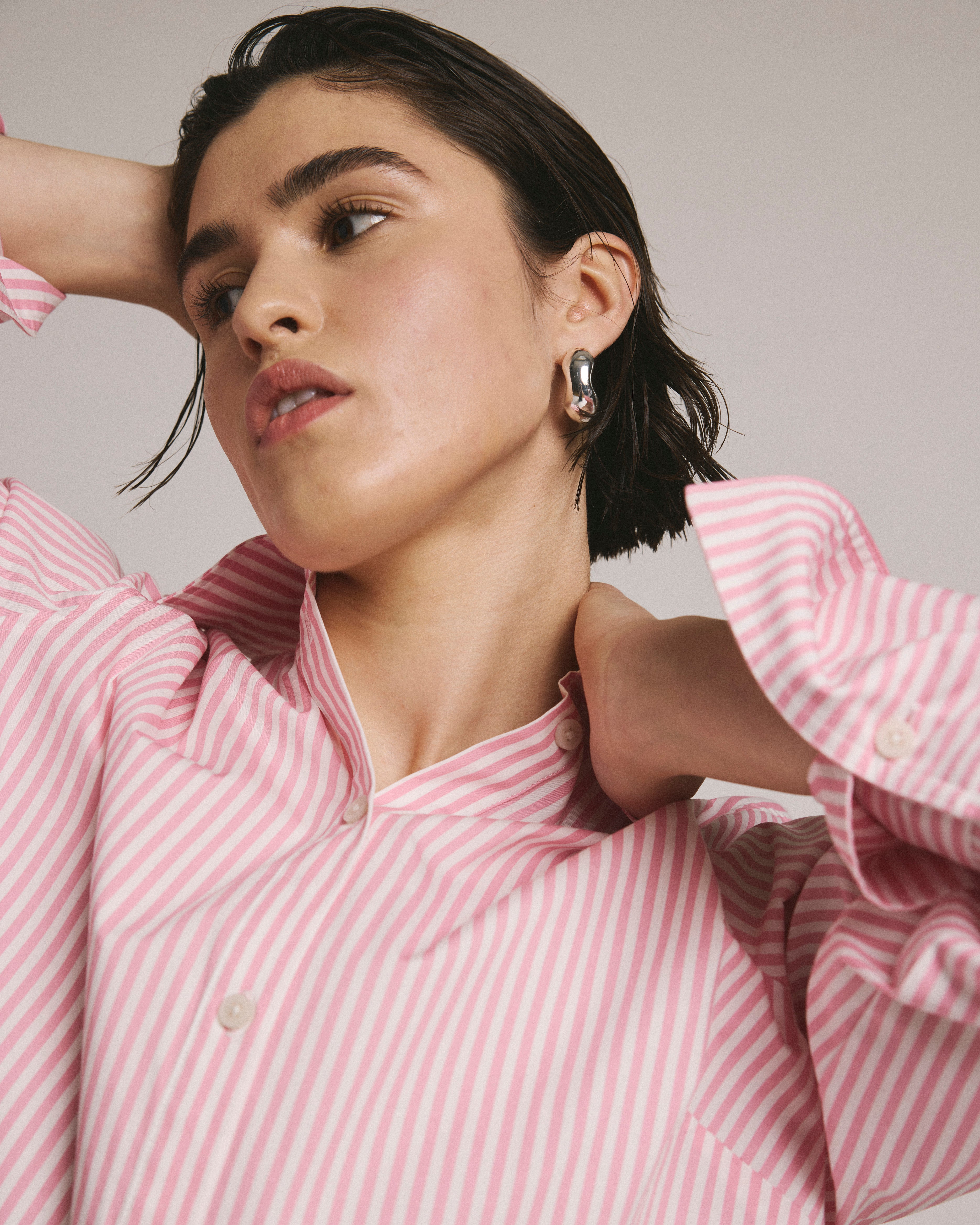 Henning x US Madison Shirt - Pink/White Stripe – Universal Standard