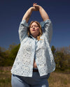The Artist Cotton Eyelet Shirt - Light Blue