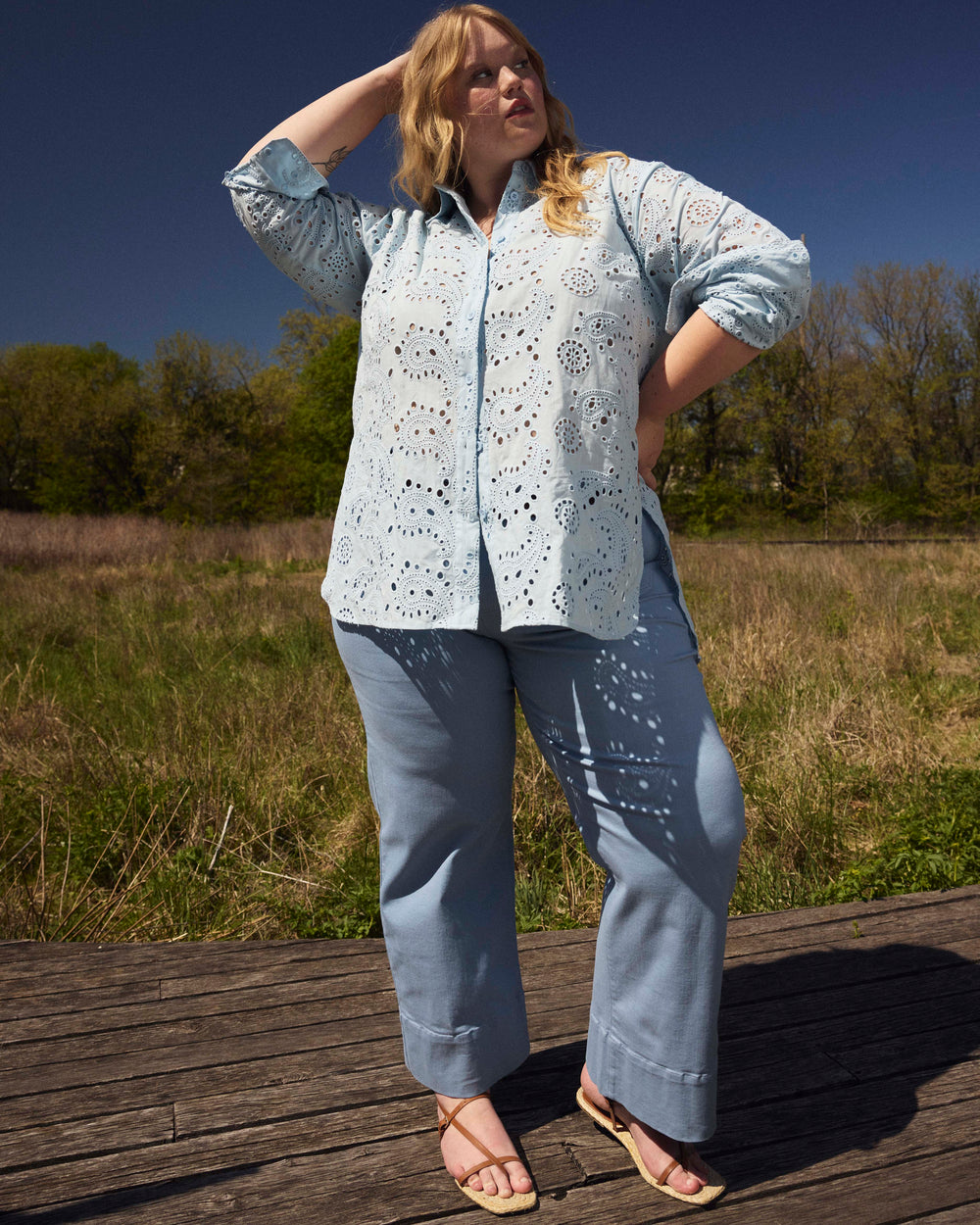 Claudia High Rise Stretch Jeans - Clear Sky