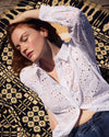 The Artist Cotton Eyelet Shirt - White