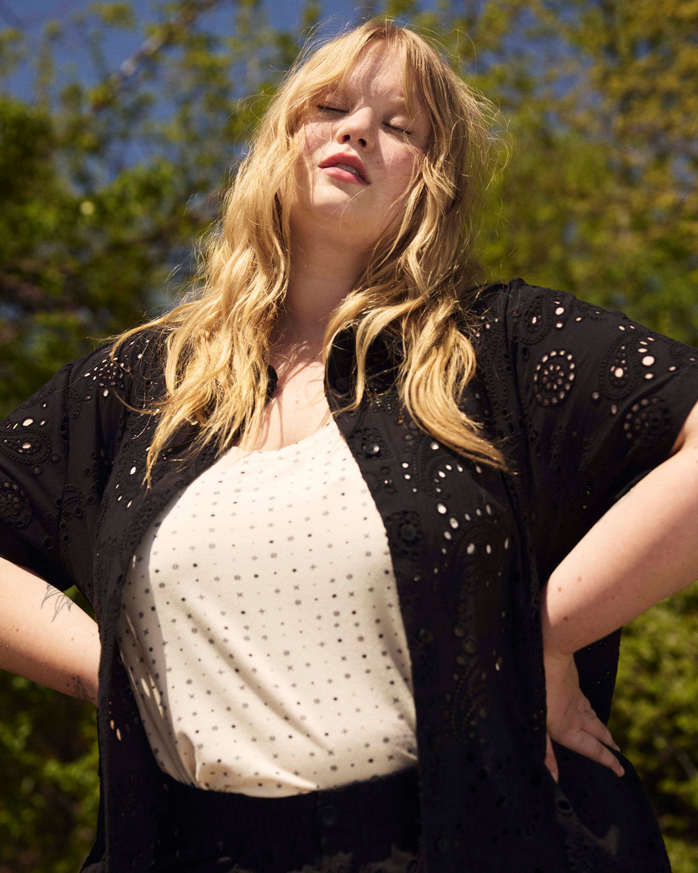 Hudson Liquid Jersey Tank - Galactic Print in Ecru