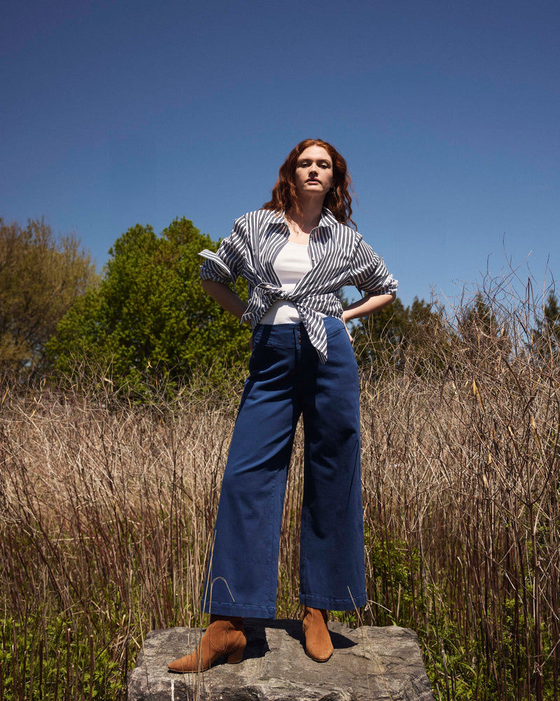 Charlie High Rise Sailor Jeans - French Blue