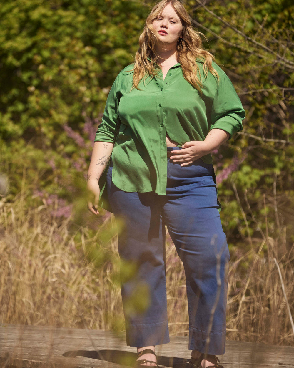 Cooling Stretch Cupro Artist Shirt - Clover