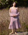 Amber Summer Slip Dress - Morningstar Print in Red