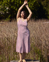 Amber Summer Slip Dress - Morningstar Print in Red