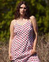 Amber Summer Slip Dress - Morningstar Print in Red