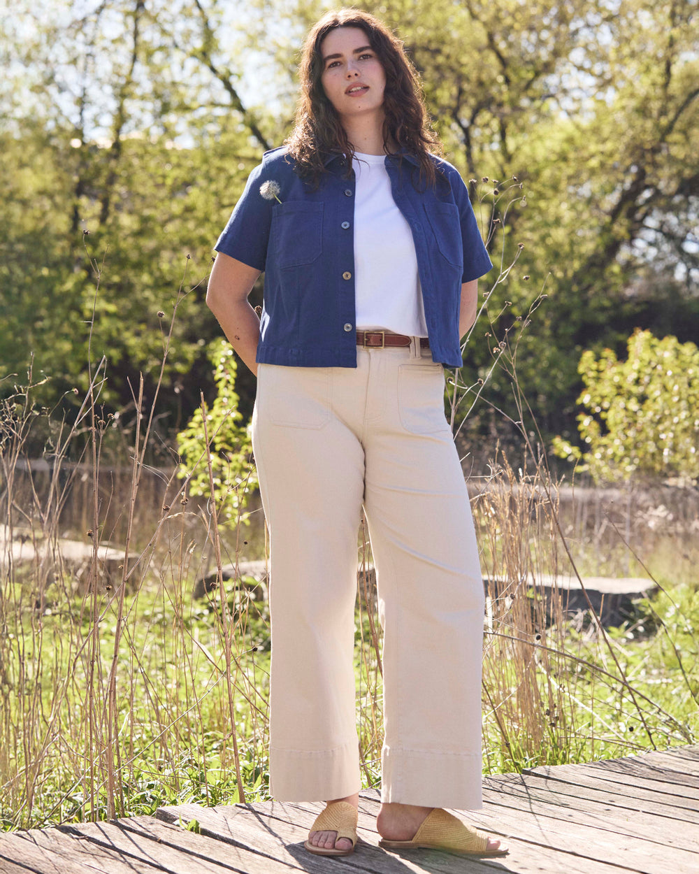 Claudia High Rise Stretch Jeans - Ecru