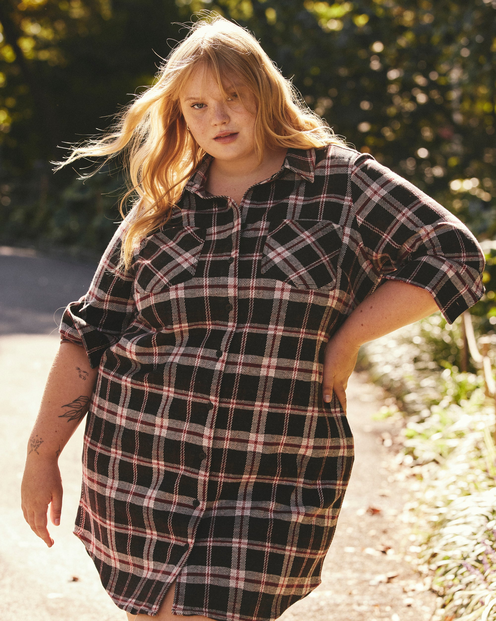 flannel shirt dress Maine Stretch Flannel Shirtdress