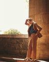 Camila Wide Leg Corduroy Pants - Classic Camel