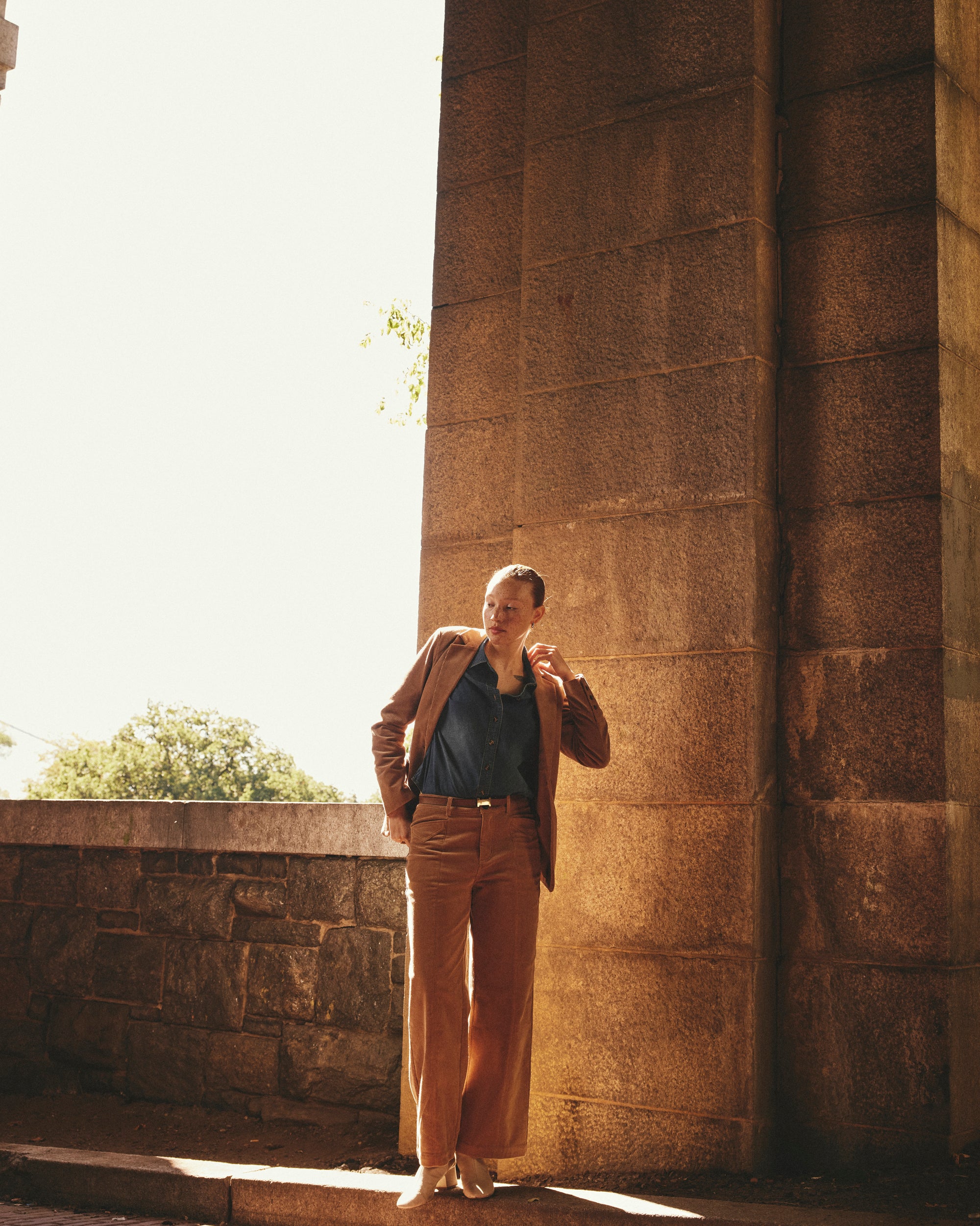 Camila Wide Leg Corduroy Pants - Classic Camel