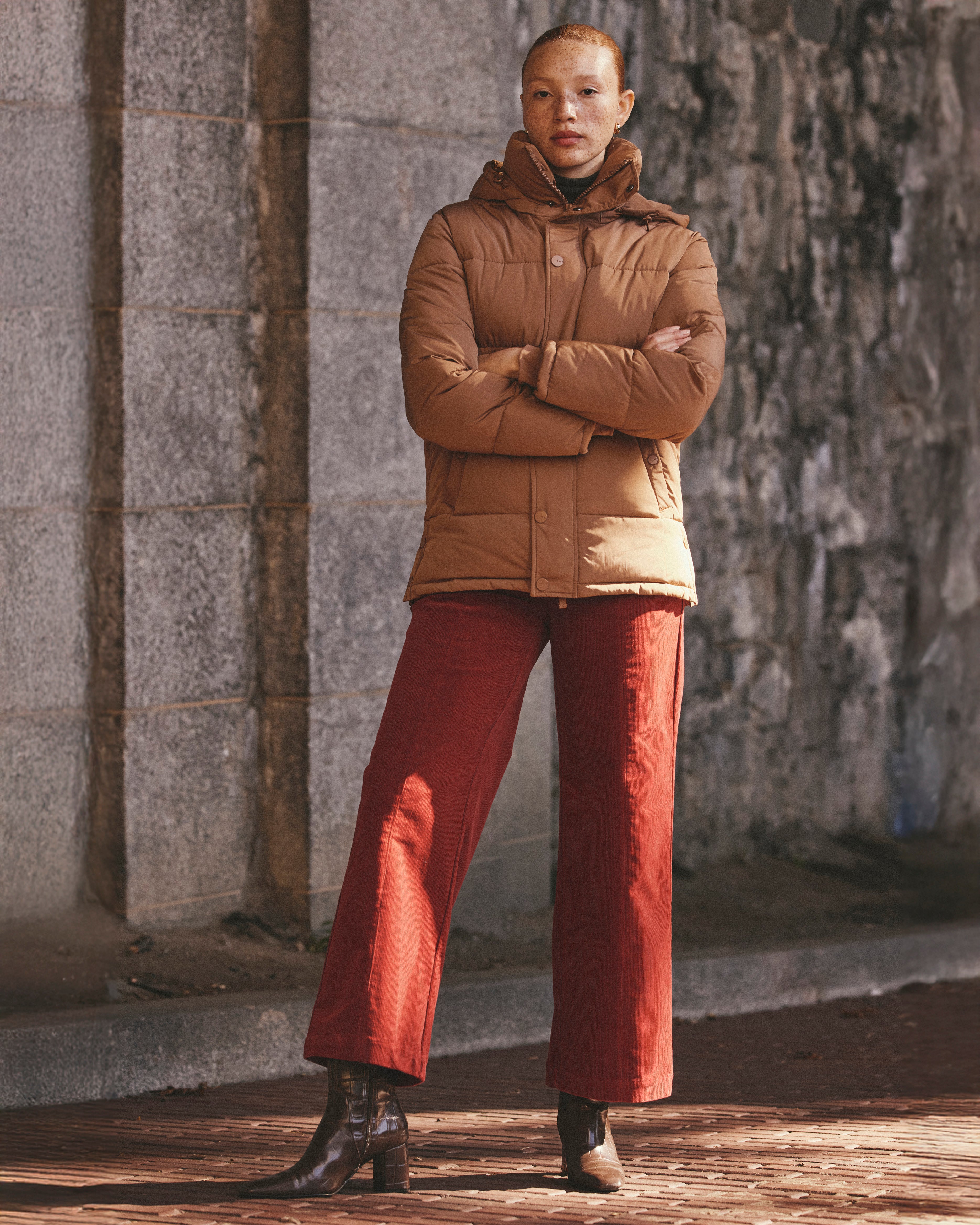 Camila Wide Leg Corduroy Pants - Autumnal Red – Universal Standard