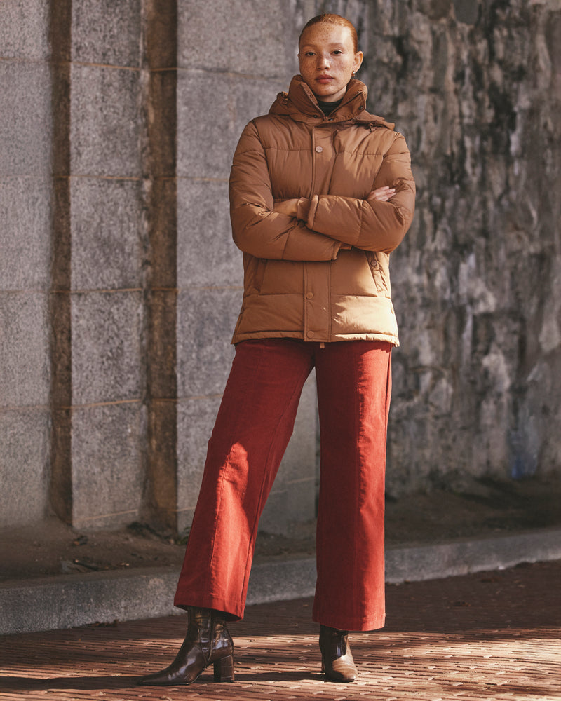 Camila Wide Leg Corduroy Pants - Autumnal Red