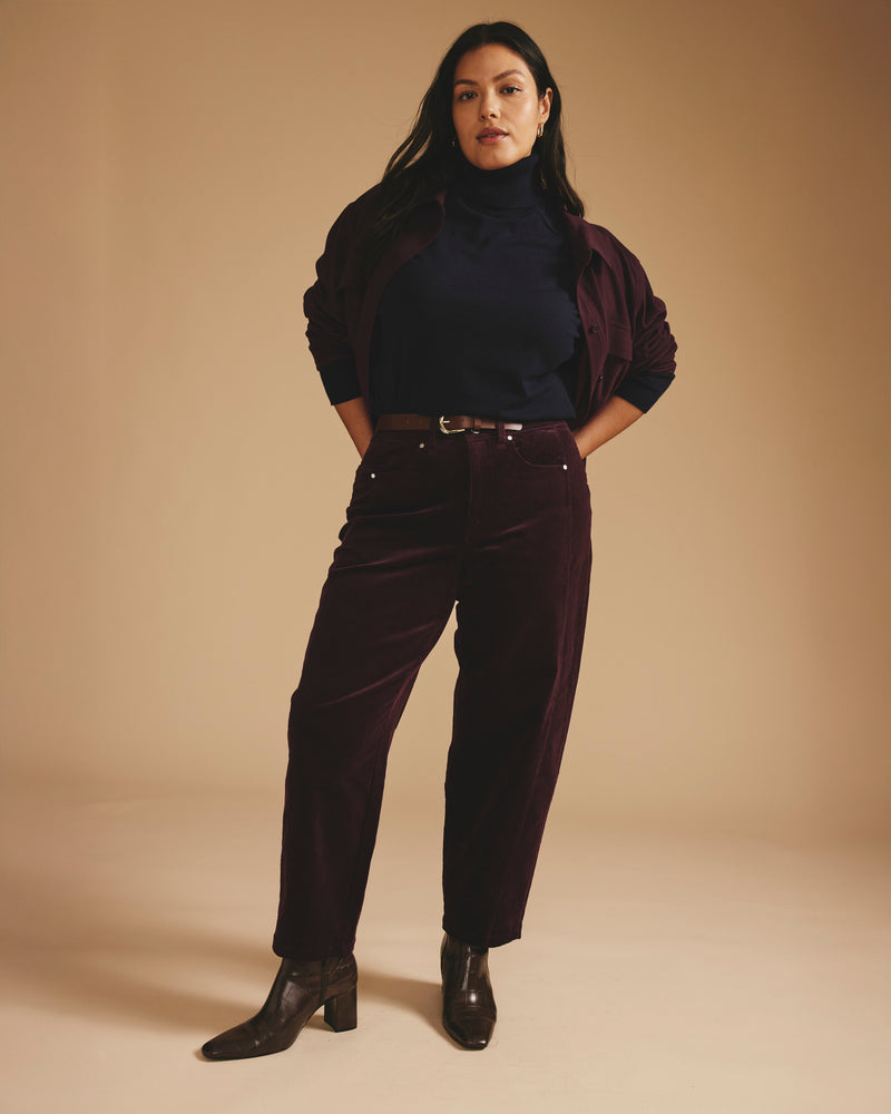 Dakota Twisted Leg Corduroy Pants - Gamay