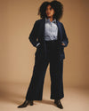 Camila Wide Leg Corduroy Pants - Pageant Blue