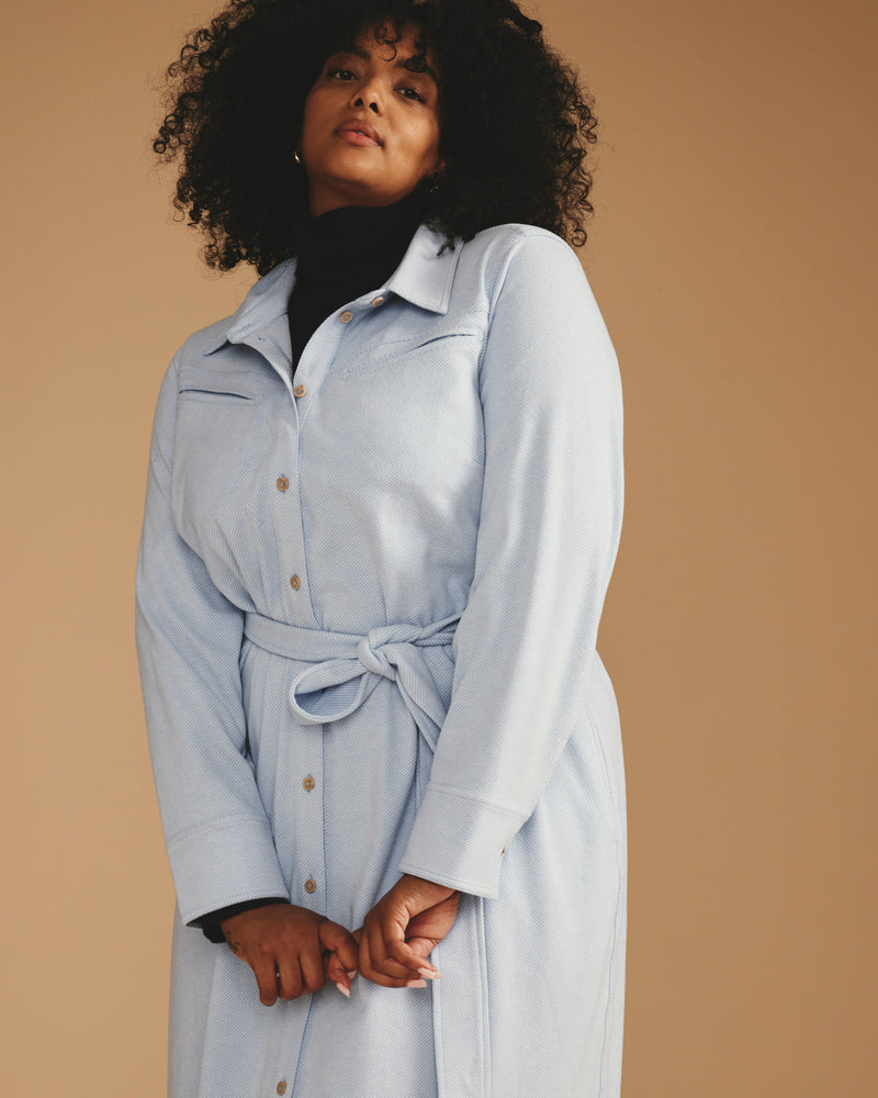 Morgan Stretch Flannel Shirtdress - Battenberg Twill
