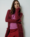 Savvy Double Knit Sweater Cardigan - Red Geranium