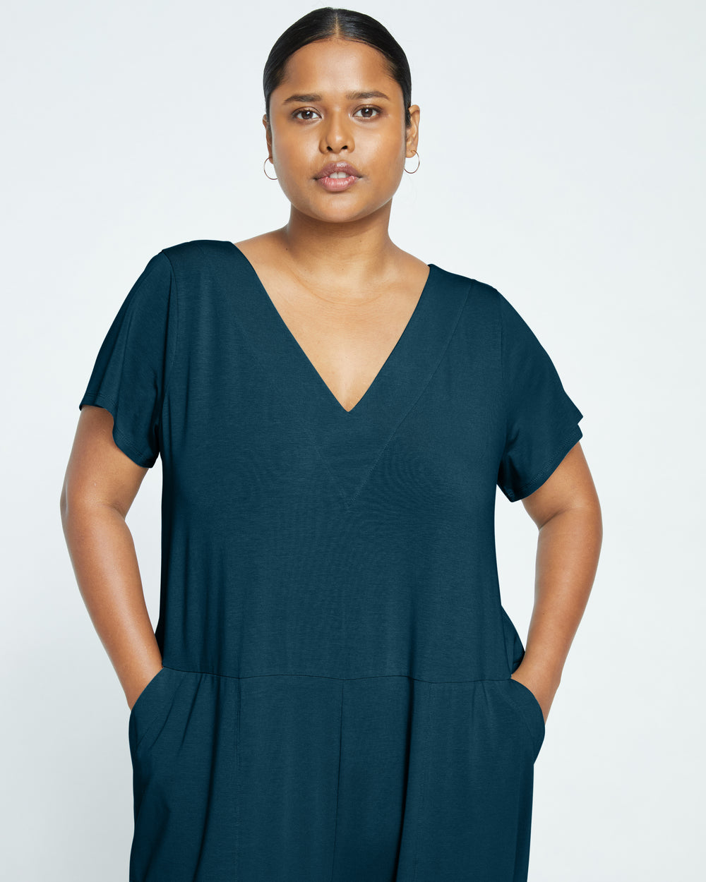 UltimateS Jemma V Neck Jumpsuit - Deep Sea