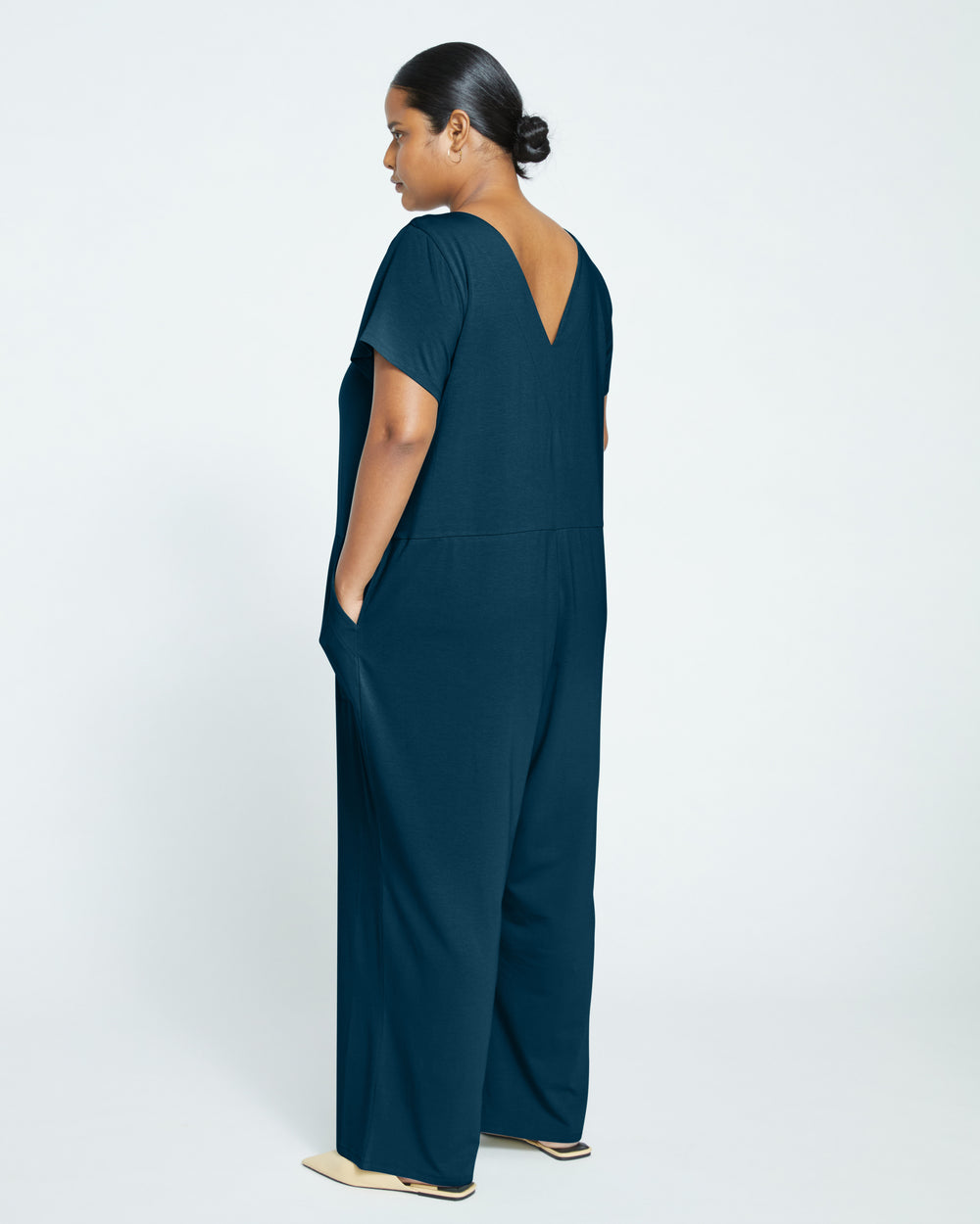 UltimateS Jemma V Neck Jumpsuit - Deep Sea