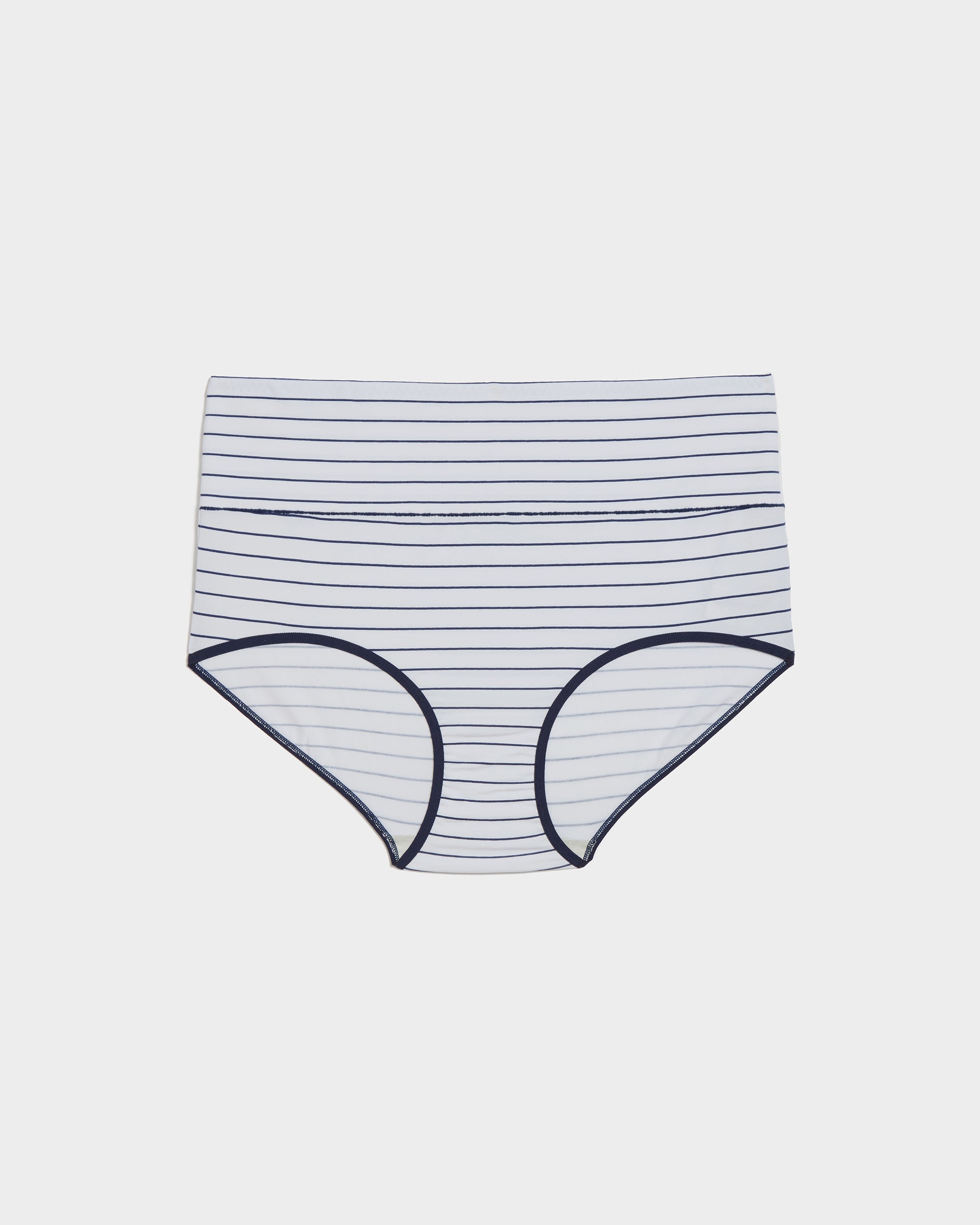 UltimateS Full Coverage High Rise Brief - White/Cenote Stripe