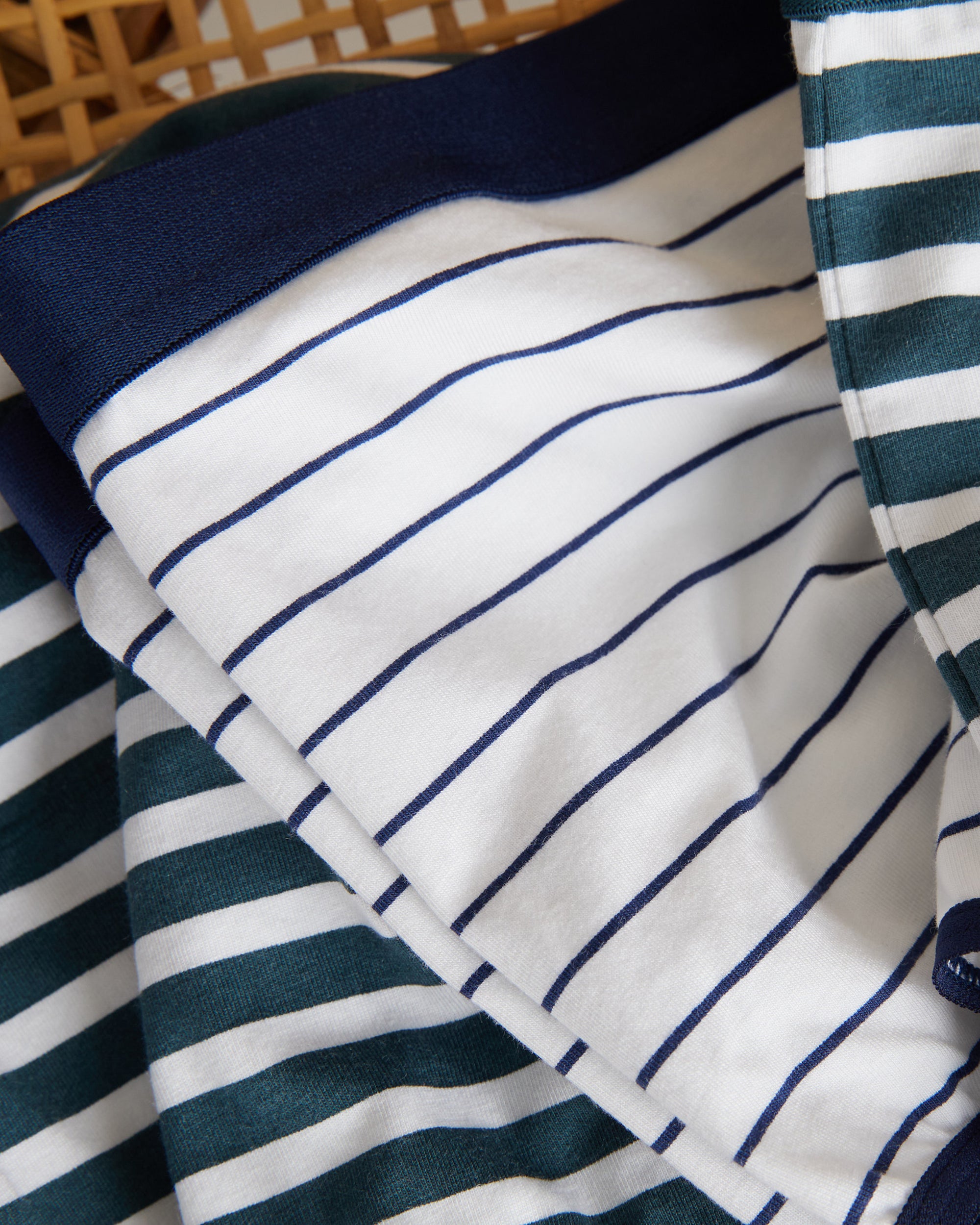 UltimateS High Rise Brief - White/Cenote Stripe