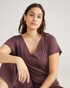 UltimateS Jemma V Neck Jumpsuit - Cassis