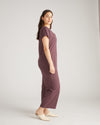 UltimateS Jemma V Neck Jumpsuit - Cassis