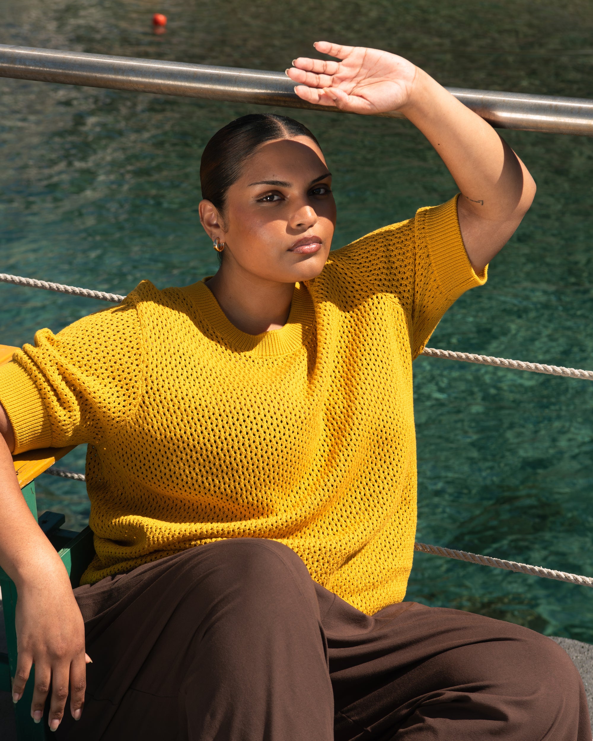 Rosie Pointelle Sweater Top - Goldenrod | Plus Size & Straight Size Women's Fashion | Universal Standard