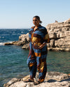 Maggie Barrel Leg Linen Jumpsuit - Beach Ombra Print | Plus Size & Straight Size Women's Fashion | Universal Standard