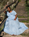 Tosca Embroidered Linen Maxi Skirt - Cielo Blue | Plus Size & Straight Size Women's Fashion | Universal Standard