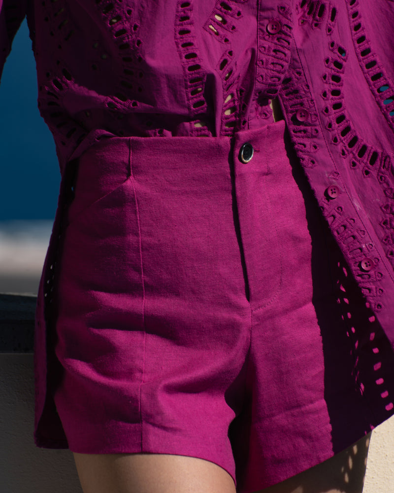 Coastal Linen Shorts - Hyper Pink | Plus Size & Straight Size Women's Fashion | Universal Standard