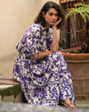 Tosca Linen Maxi Skirt - Purple Majolica Print | Plus Size & Straight Size Women's Fashion | Universal Standard