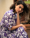 Luisa Short Sleeve Linen Shirt - Purple Majolica Print | Plus Size & Straight Size Women's Fashion | Universal Standard