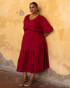 Sorrento Linen Midi Dress - Vibrant Red | Plus Size & Straight Size Women's Fashion | Universal Standard