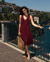 Lila Tie-Back Liquid Jersey Dress - Very Cherry Print | Plus Size & Straight Size Women's Fashion | Universal Standard