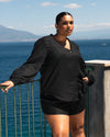 Frances Embroidered Linen Blouse - Black | Plus Size & Straight Size Women's Fashion | Universal Standard