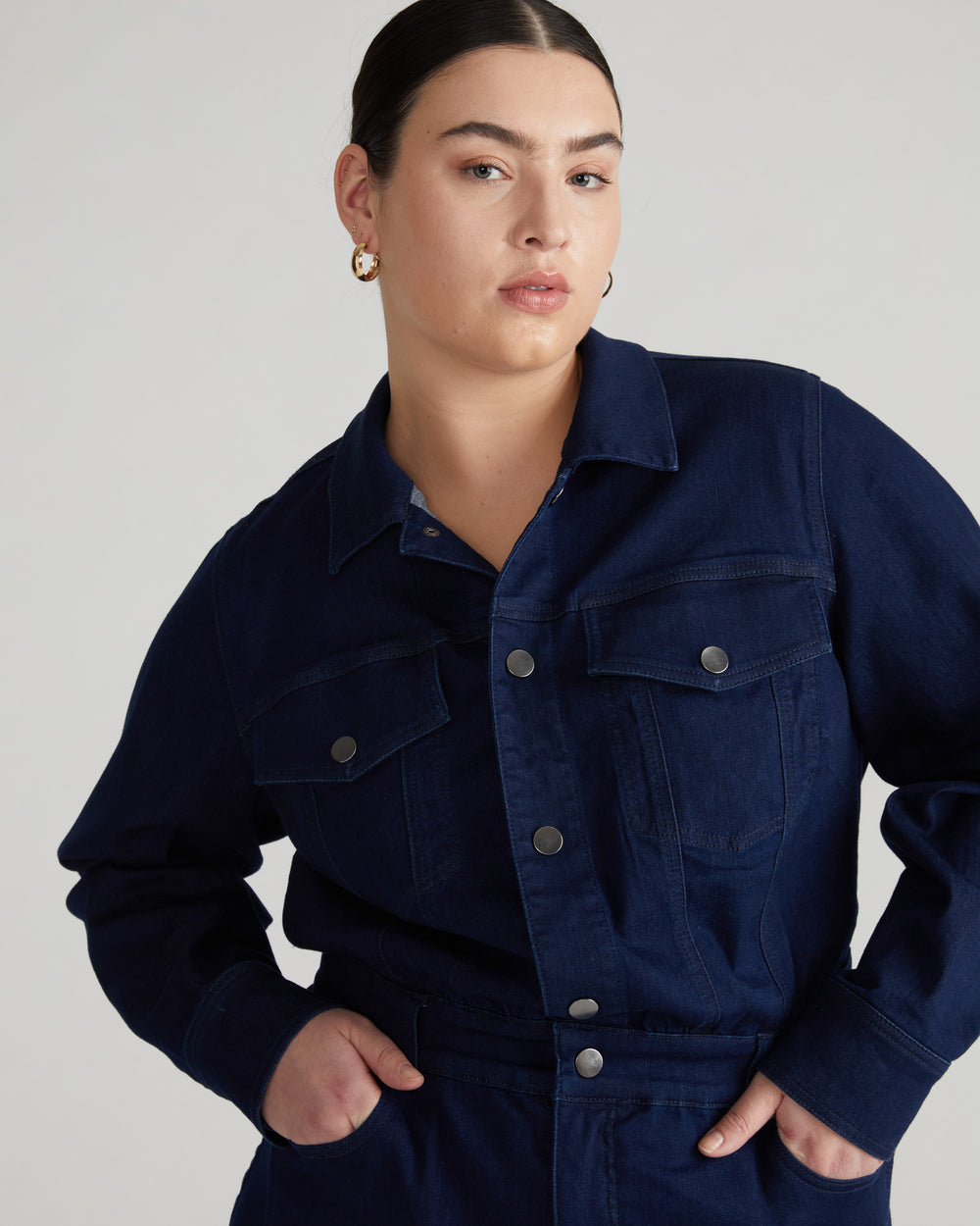 Dakota Denim Dress - Dark Indigo