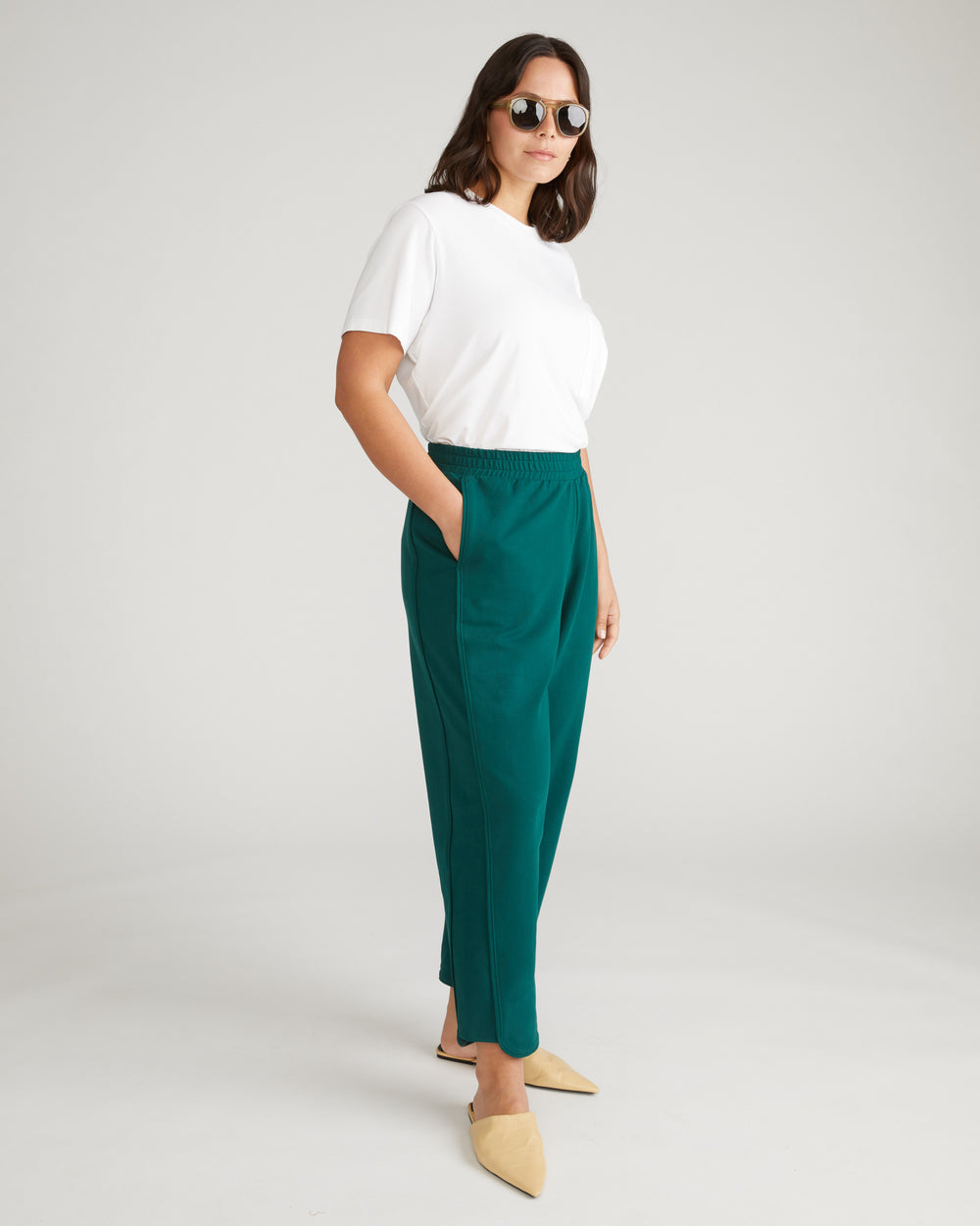 Varsity French Terry Pull On Pants - Botanic