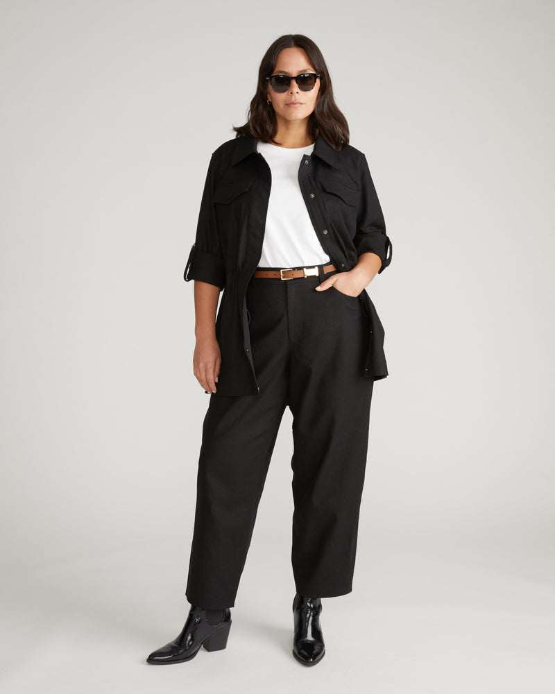 Vineyard Linen Jacket - Black